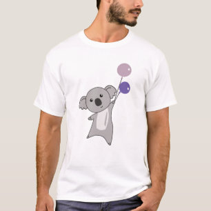 Koala Purple Balloons Cute Animals Kids T-Shirt