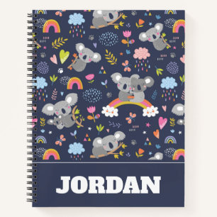 Koala Rainbow Love Pattern Notebook