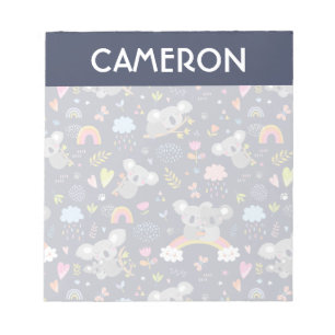 Koala Rainbow Love Pattern Notepad