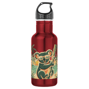Koala Relaxing on the Beach – Tropical Summer Vibe 532 Ml Water Bottle