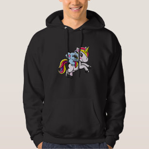 Koala Riding Magical Unicorn Australia Love Aussie Hoodie
