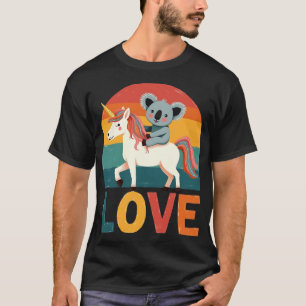 Koala Riding Unicorn, Koala Art, Love is Love2 T-Shirt