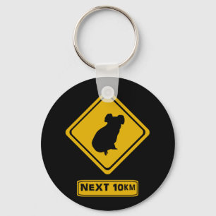 koala road sign key ring
