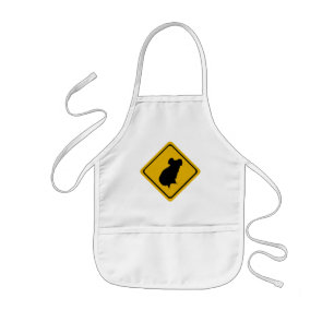 koala road sign kids apron