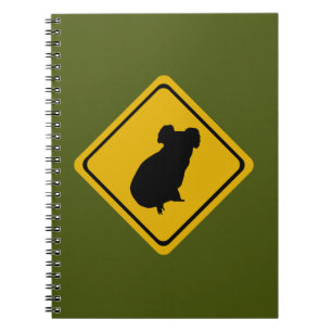 koala road sign notebook