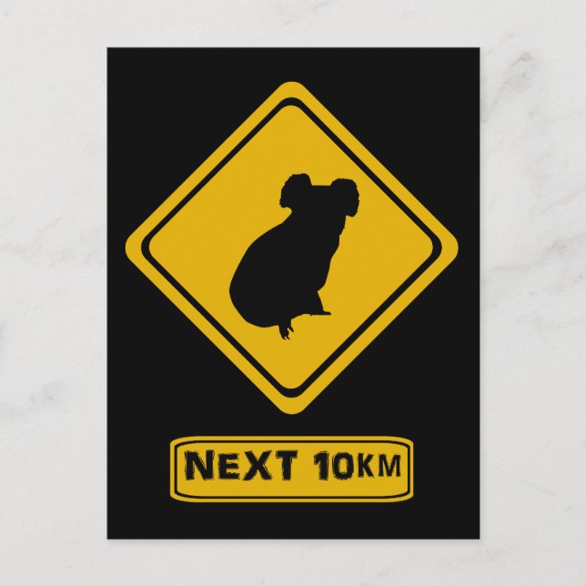 koala road sign postcard (Front)