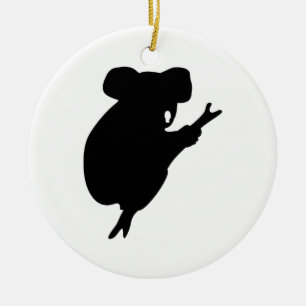 Koala Silhouette Ceramic Tree Decoration