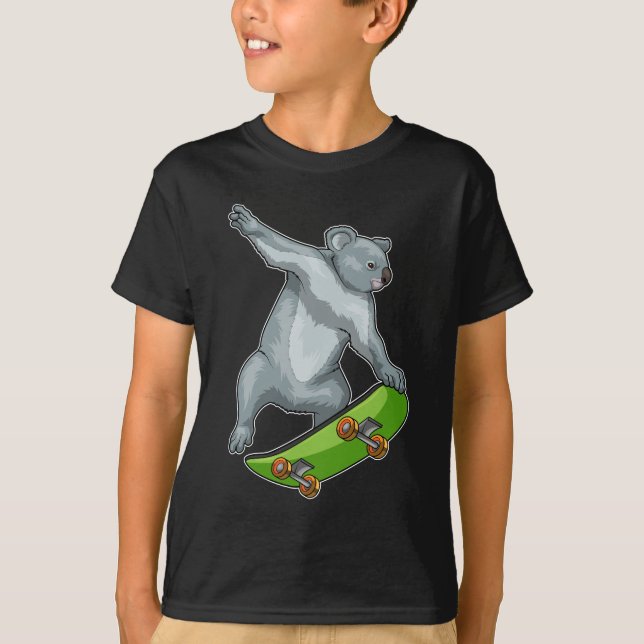 Koala Skater Skateboard Sports T-Shirt (Front)