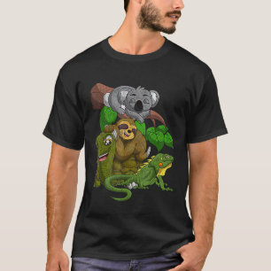 Koala Sloth Turtle Iguana Funny Animal Squad Zooke T-Shirt