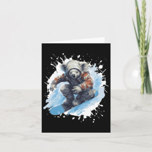 Koala Snowboarding Animal Snowboard  Card