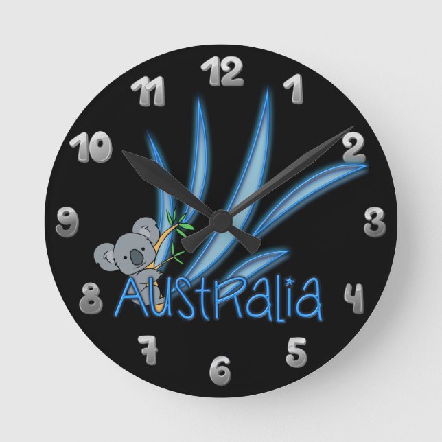 Koala Spirit of Australia Round Clock (Front)