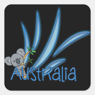 Koala Spirit of Australia Square Sticker