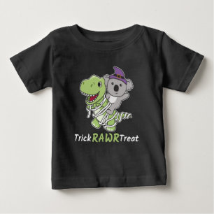 Koala Trick Rawr Treat T-rex Mummy Costume Baby T-Shirt