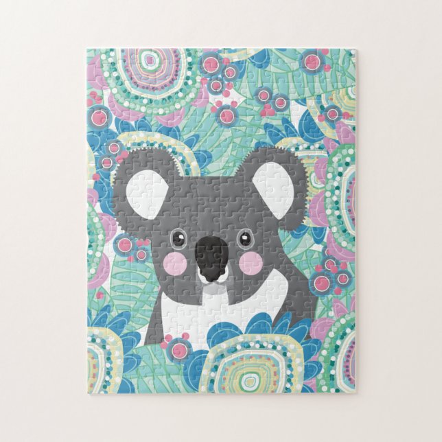 Koala Tropical Bloom Jigsaw Puzzle (Vertical)