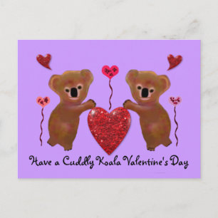 Koala Valentine Hearts Postcards