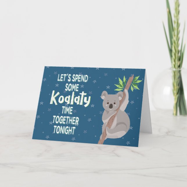 Koala Valentine's Day Card, Koalaty Time Holiday Card (Front)