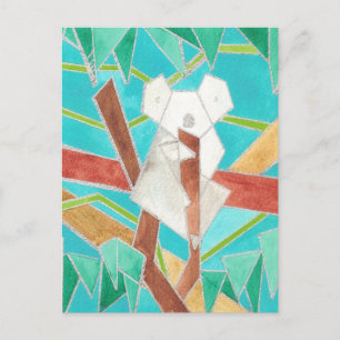 Koala Watercolor Art Postcard