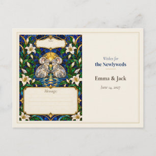 Koala Wedding Guest Book Wishes Postcard
