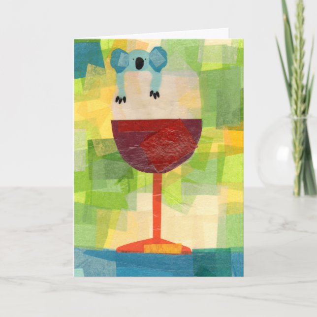 Koala Wine with message Card (Front)
