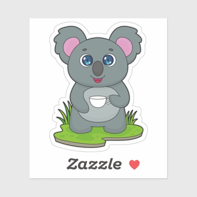 Koala with Coffee cup (Sheet)