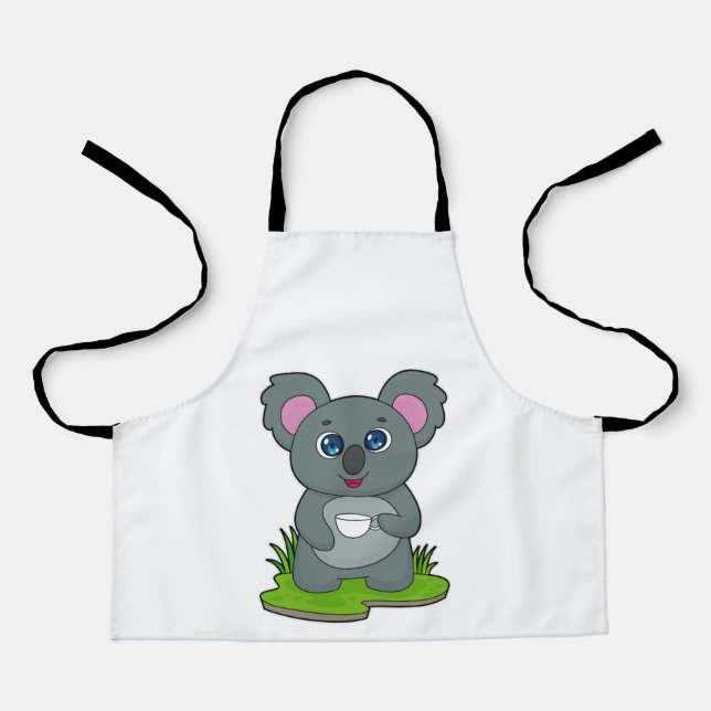 Koala with Coffee cup Apron (Front)