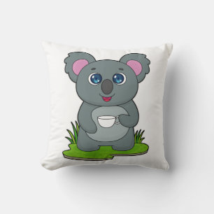 Koala with Coffee cup Cushion