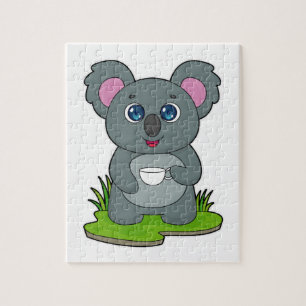 Koala with Coffee cup Jigsaw Puzzle