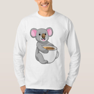 Koala with Coffee Cup T-Shirt