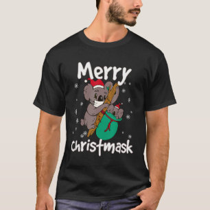 Koala With Face Mask Merry Christ-Mask Christmas 2 T-Shirt