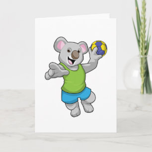 Koala with Handball Sports Card