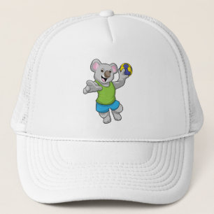 Koala with Handball Sports Trucker Hat