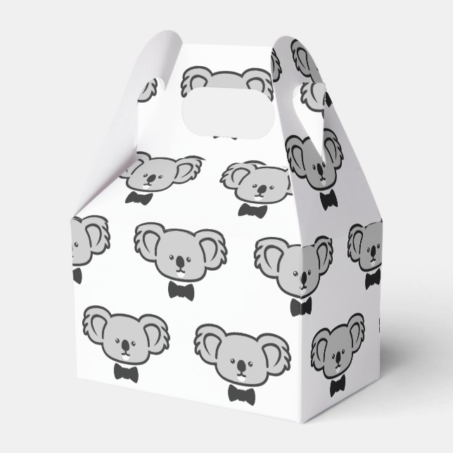 Koala with tie favour box (Front Side)