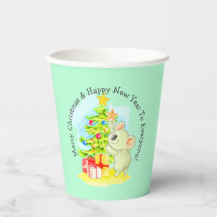Koala with Tree, Australian Christmas Party  Paper Cups