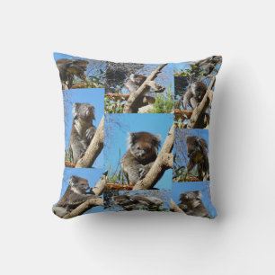 "Koala Wonders: A Heartwarming Photo Collage" Cushion