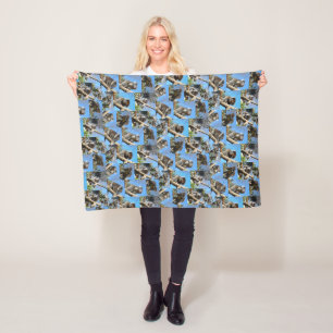 "Koala Wonders: A Heartwarming Photo Collage" Fleece Blanket