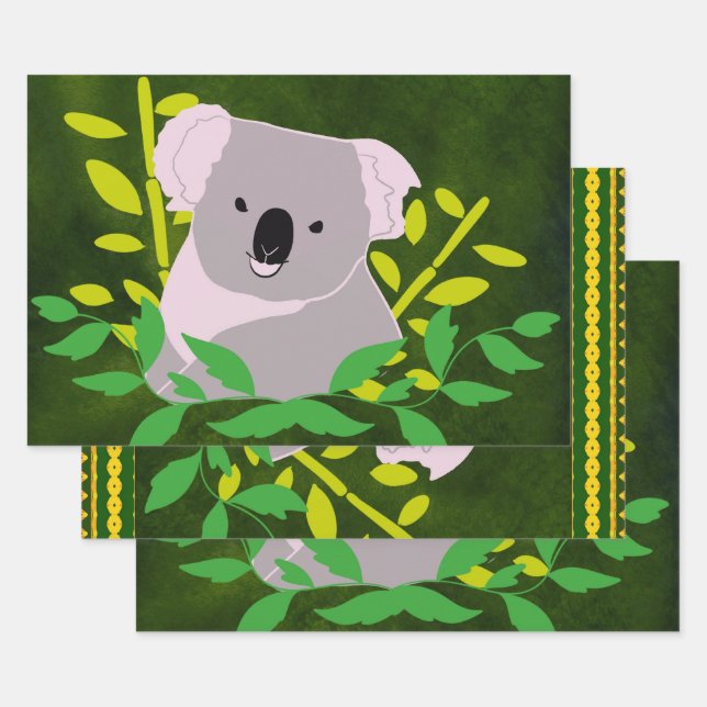 koala wrapping paper sheet (Set)