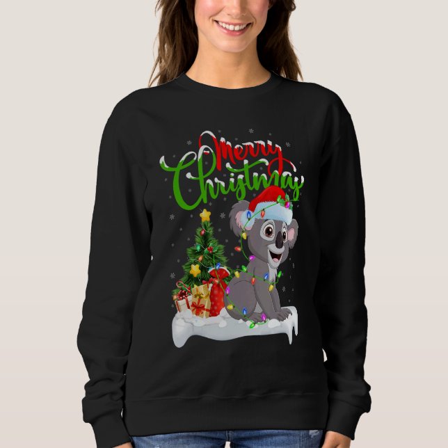 Koala   Xmas Decorations Santa Koala Christmas Sweatshirt (Front)