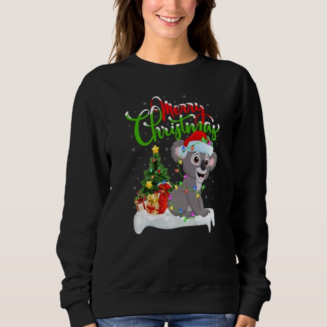 Koala  Xmas Decorations Santa Koala Christmas Sweatshirt (Front)