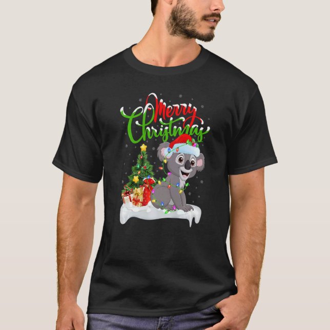 Koala  Xmas Decorations Santa Koala Christmas T-Shirt (Front)
