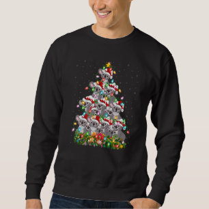 Koala  Xmas Lights Santa Koala Christmas Tree Sweatshirt