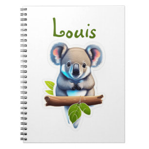 Koalabär auf Bambus Notebook