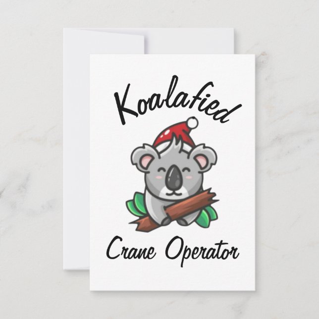 Koalafied Crane Operator Card (Front)