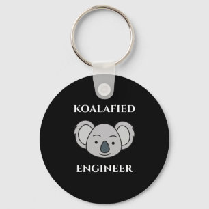 Koalafied Engineer Cute Koala Funny Job Pun Key Ring