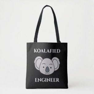 Koalafied Engineer Cute Koala Funny Job Pun Tote Bag