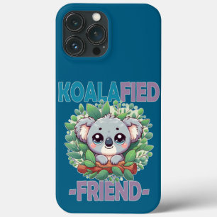 Koalafied Friend funny pun Cute baby Koala cartoon iPhone 13 Pro Max Case