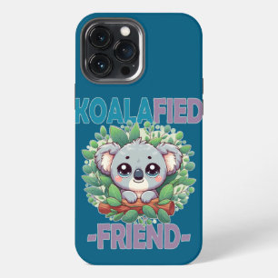 Koalafied Friend funny pun Cute baby Koala cartoon iPhone 13 Pro Max Case