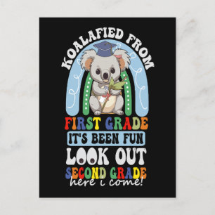 Koalafied From 1st Grade Look Out 2nd Grade Announcement Postcard