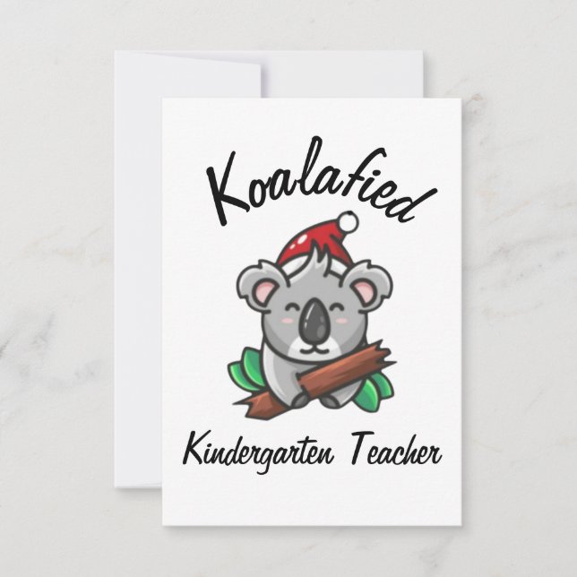 Koalafied Kindergarten Teacher Card (Front)
