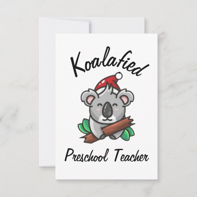 Koalafied Preschool Teacher Card (Front)