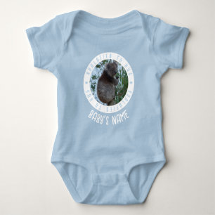 Koalafied to Hug Cute Funny Koala Baby Blue Bodysuit